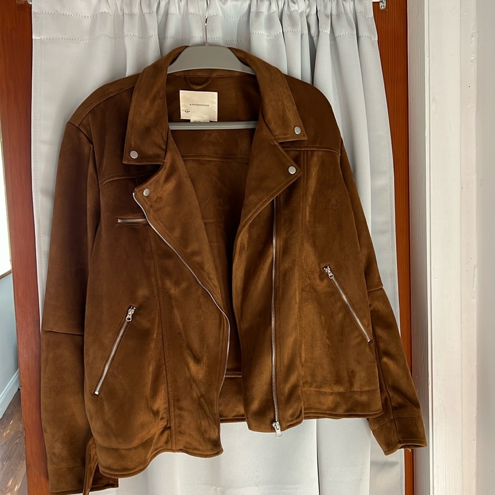 XL Anthropologie Brown Faux Suede Jacket/ Never Worn